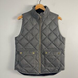 J. Crew Excursion Quilted Down filled Vest In heather Graphite size medium
